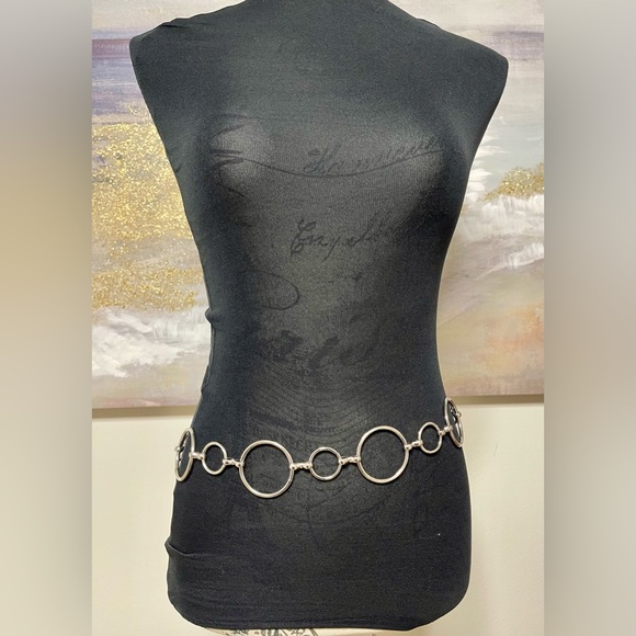 Accessories - Belt, ladies, silver colored, approx 31” long, 27” tail.